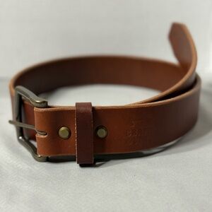 Craft & Lore Mountain Belt Men's Brown Leather Belt Brass Hardware Size 28 USA